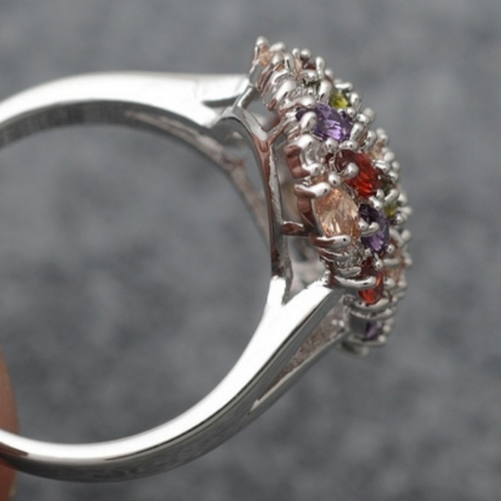 Multicolor 925 silver ring - Picture 4 of 4